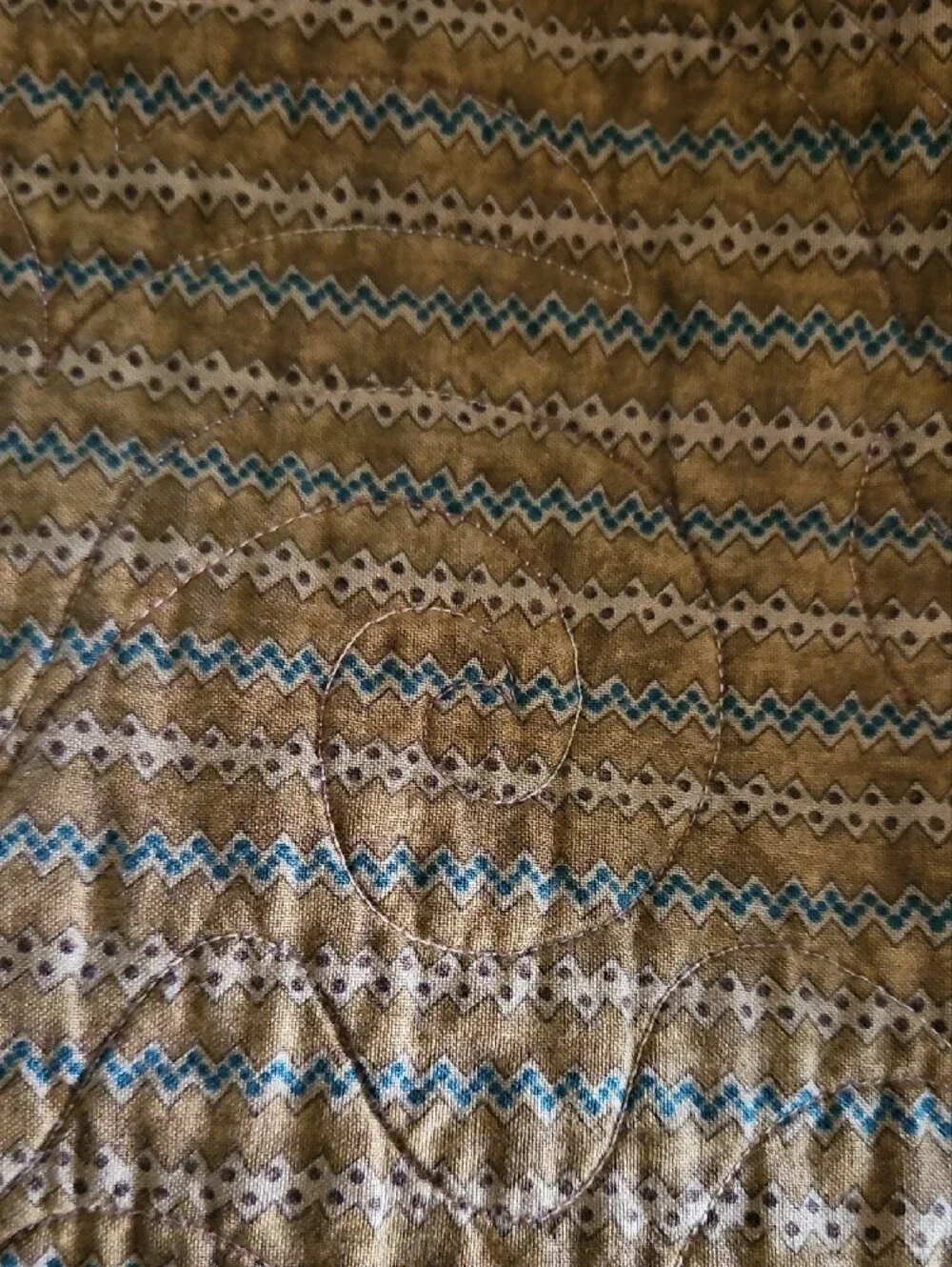 Wildlife Print Quilted Throw Blanket in Orange and Brown